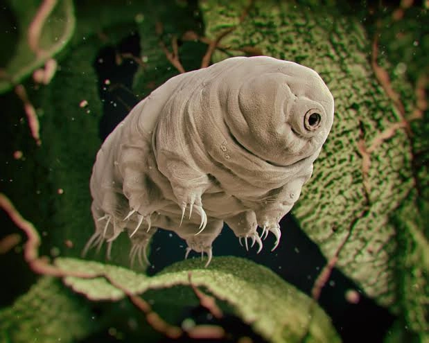 Tardigrade under microscope 